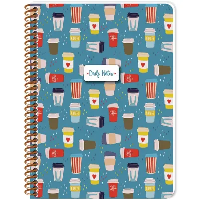 Keskin Color Defter Karton Kapak Spiralli Coffee 16,x22,5 80 YP Çiz.