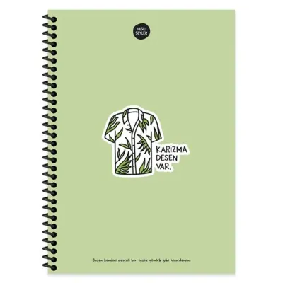 Keskin Color Hisli Şeyler 17x24 100 YP Kareli Spiralli Sert Kapak Defter Karizma