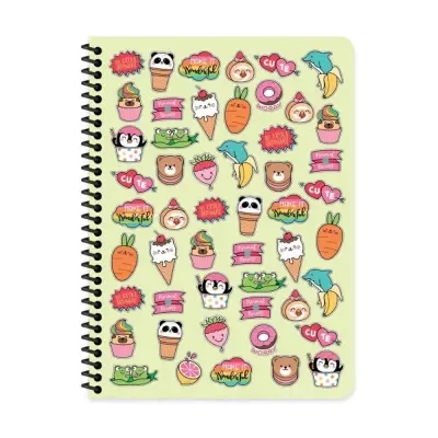 Keskin Color Defter Plastik Kapak Spiralli Sweet 16,5x22,5 80 YP Kar.