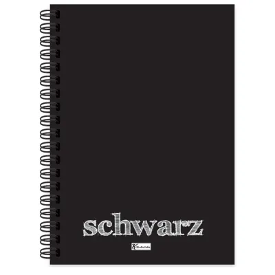 Keskin Color Defter Plastik Kapak Spiralli Schwarz A6 40 YP 350560-99