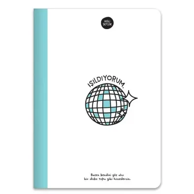Hisli Şeyler Defter A5 80 YP Renkli Syf Çizgili Mavi 500640-99