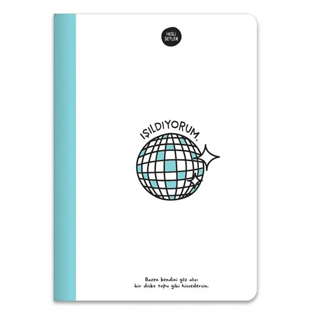 Hisli Şeyler Defter A5 80 YP Renkli Syf Çizgili Mavi 500640-99