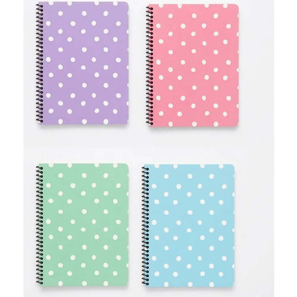 Keskin Color Defter Plastik Kapak Spiralli Puantiye A6 80 YP Çiz.