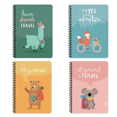 Keskin Color Defter Karton Kapak Spiralli Gezginler 16,5x22,5 80 YP Çiz