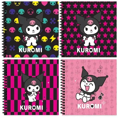 Kuromi Spiralli Sert Kapak Defter 16x15 50 Yaprak Çizgili