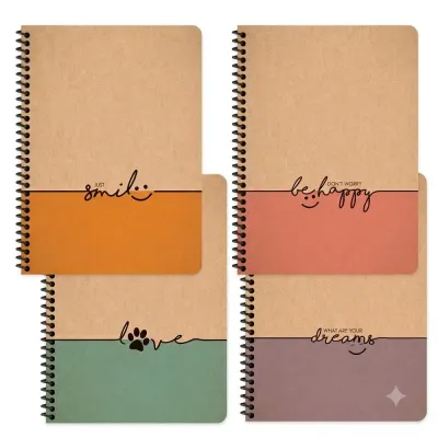 Keskin Color Defter Spiralli Kraft Kp.Words 17x24 80 YP Çizgili 411671-99