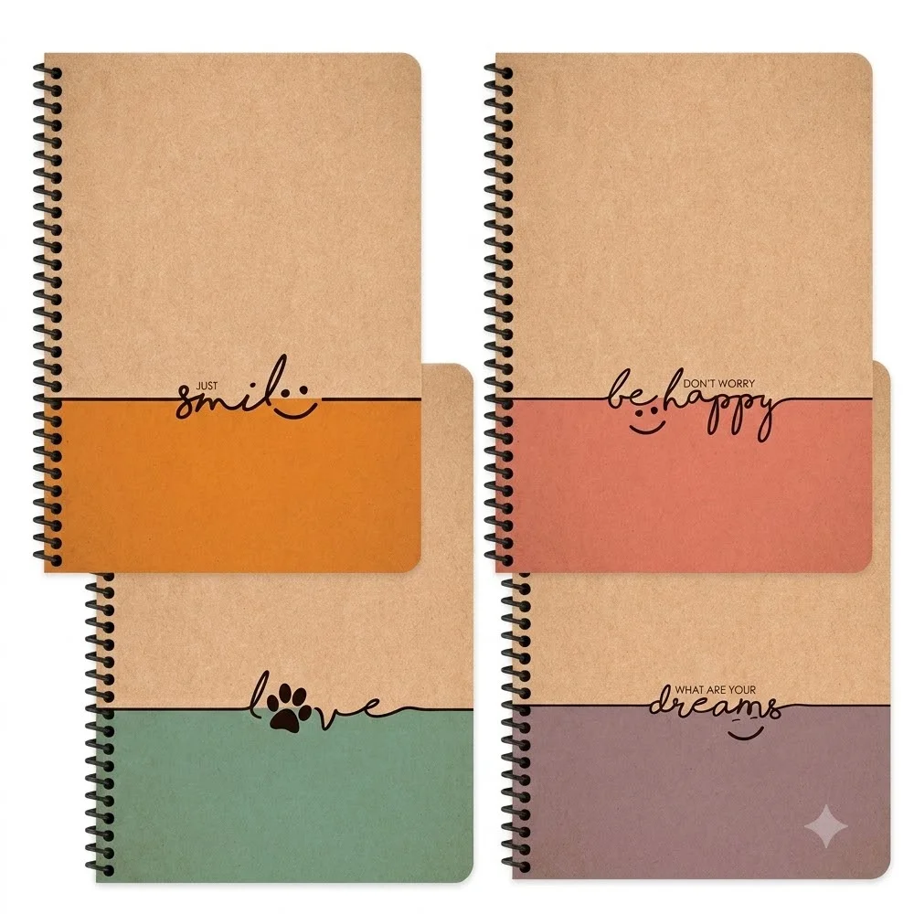 Keskin Color Defter Spiralli Kraft Kp.Words 17x24 80 YP Çizgili 411671-99