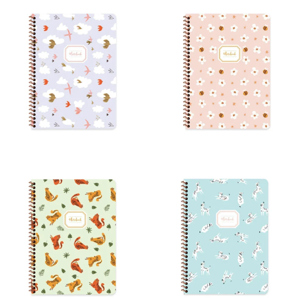 Keskin Color Karton Kapak Spiralli Hayvanlar Defter 16,5x22,5 80 YP Kar.