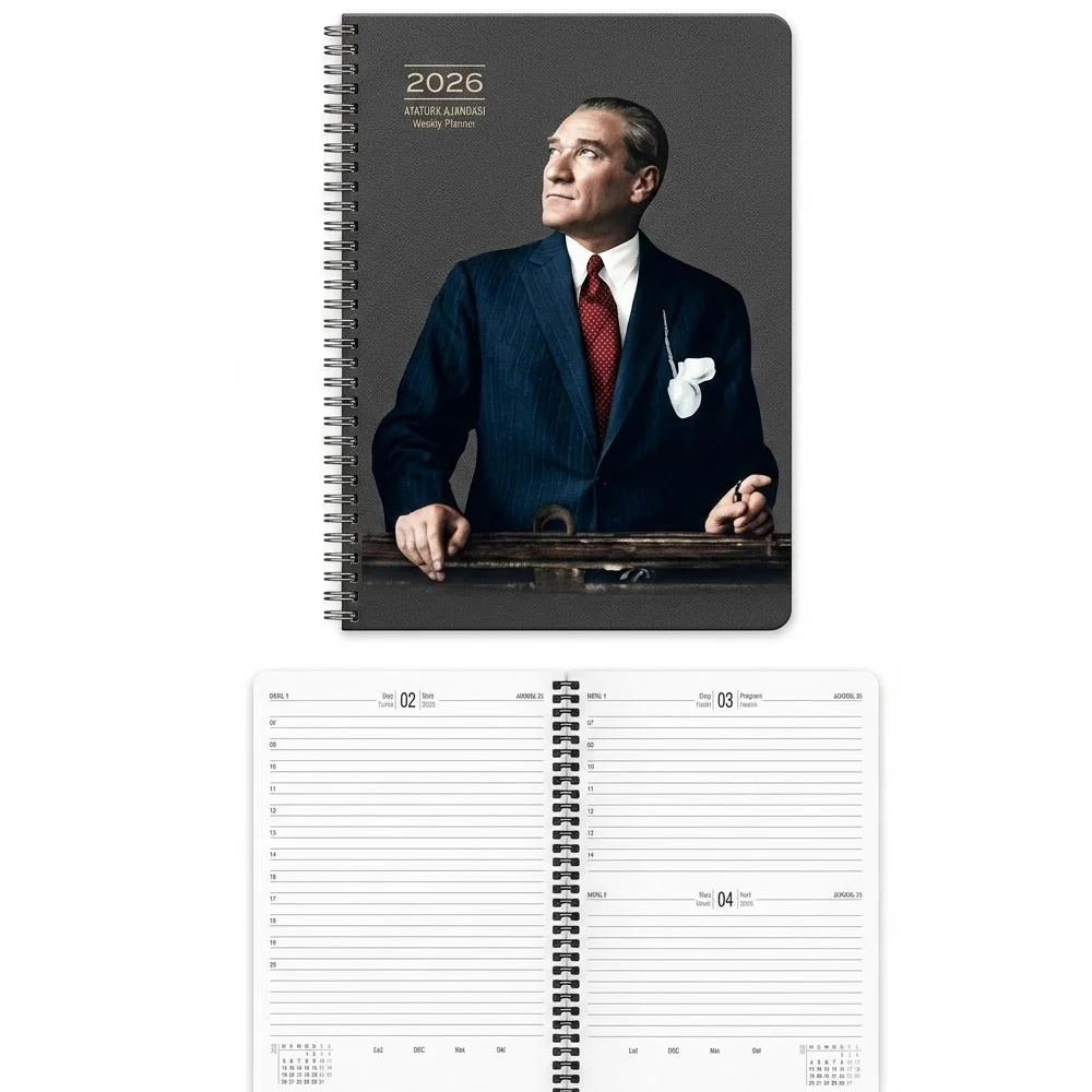 Keskin Color Atatürk Günlük Spiralli Ajanda Cumhurbaşkanı 17x24 2026