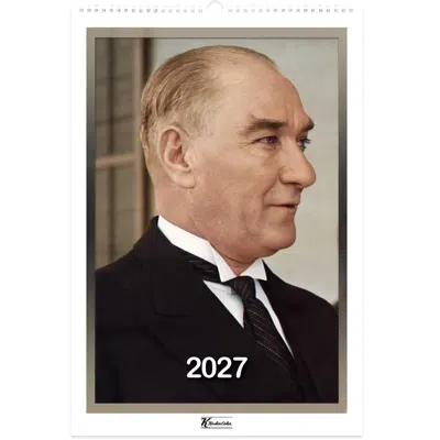 Keskin Color 2027-31x43 12 Yp. Spiralli Duvar Takvimi Atatürk 600255-99