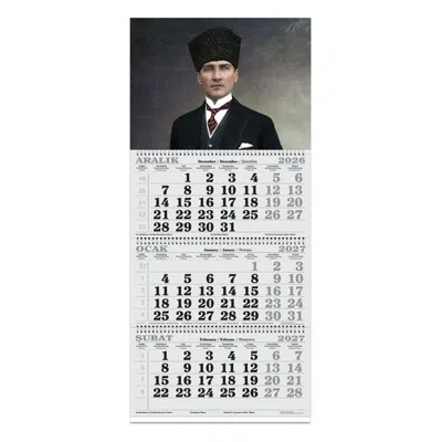 Keskin 2027-3 Aylık Spiralli Jumbo Denizci Takvim-Atatürk 1 600285-99