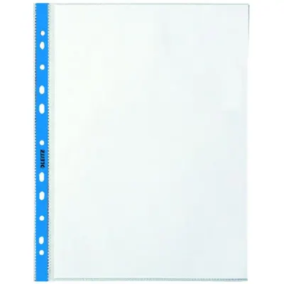Leitz Poşet Dosya Kristal Mavi Kenarlı A4 100 Lü L-4700