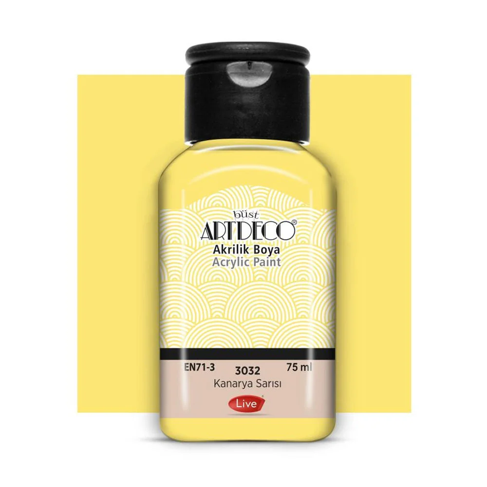 Artdeco Akrilik Boya 75 ML Kanarya Sarısı 3032