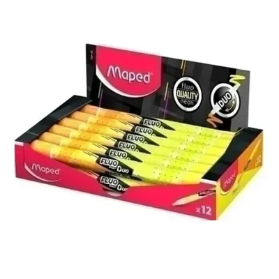 Maped Fosforlu Kalem Fluo Duo Sarı-Turuncu 734135