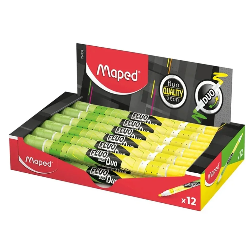 Maped Fosforlu Kalem Fluo Duo Sarı-Yeşil 734133