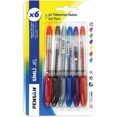 Pensan Tükenmez Kalem Jel Simli 1.0 MM Yeşil 2280