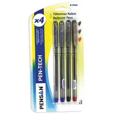 Pensan Tükenmez Kalem Pen Tech 0.7 MM Siyah 2228