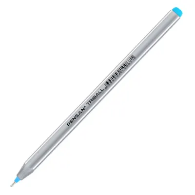 Pensan Tükenmez Kalem Triball 1.0 MM Bilye Uç Turkuaz 12 Lİ 1003