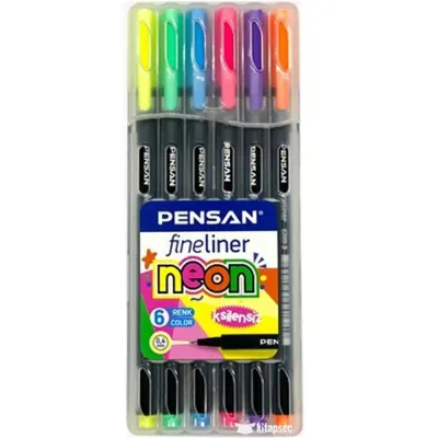 Pensan Fineliner 6 Lı Neon Pvc Kutu 6300