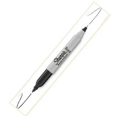 Sharpie Markör Permanent Twin Çift Uçlu Siyah S0811100
