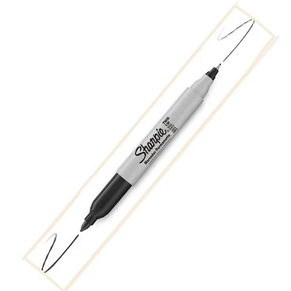 Sharpie Markör Permanent Twin Çift Uçlu Siyah S0811100