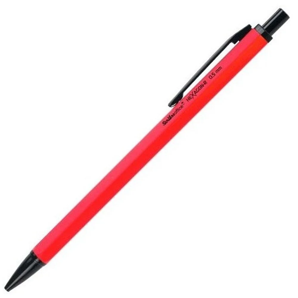 Scrikss Versatil Kalem Hexagon-R 0.7 MM Kırmızı 12 Lİ