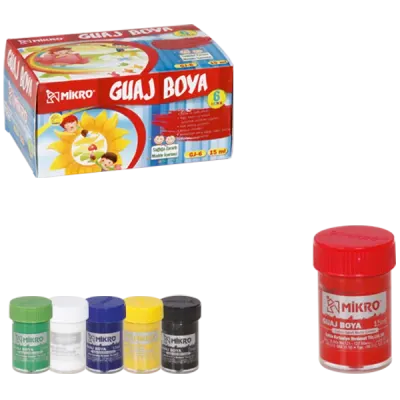 Mikro Guaj Boya Şişe 6 Renk 15 ML GJ-06