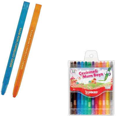 Mikro Pastel Boya Mum Çevirmeli 12 Renk MB-12