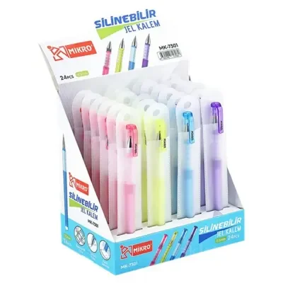Mikro Tükenmez Kalem Silinebilir Jel 24 LÜ MK-7301