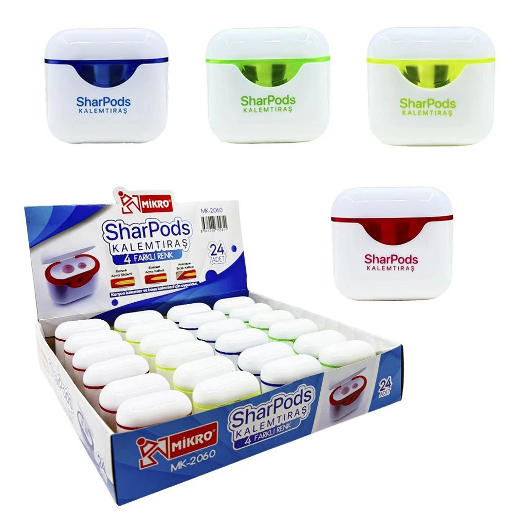 Mikro Kalemtraş Çift Bıçaklı Sharpods MK-2060-24