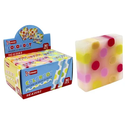 Mikro Silgi Color Dot Eco Pvc 30 Lu E2062