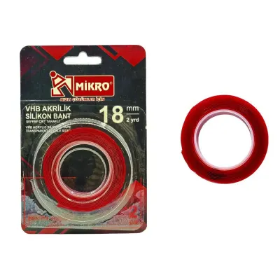 Mikro Akrilik Bant 18Mmx2Mt 12 Li St. Vhb-500