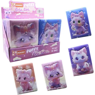 Mikro Not Defteri Puffy Cute Cat Pf-120