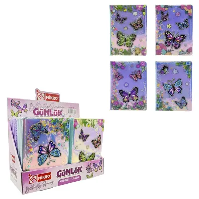 Mikro Günlük Defter Butterfly Sprıng Gn-645