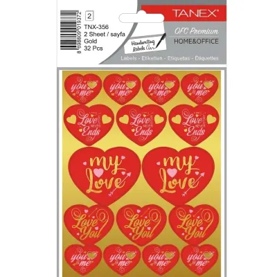 Tanex Gold Kalp Etiketi-6 2 Ad. Tnx-356