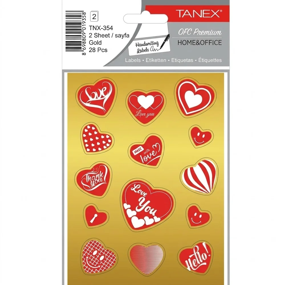 Tanex Gold Kalp Etiketi-4 2 Ad. Tnx-354