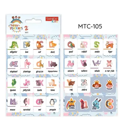 Tanex İlkokul Harf Etiketi-5 2 Ad. Mtc-105