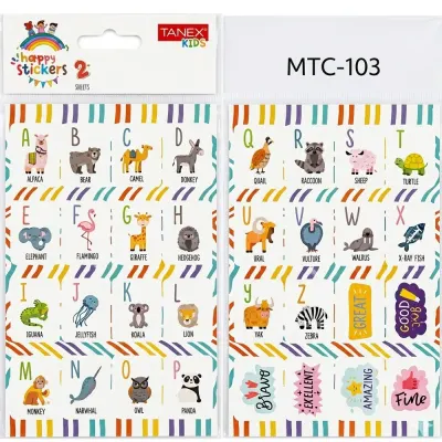 Tanex İlkokul Harf Etiketi-3 2 Ad. Mtc-103