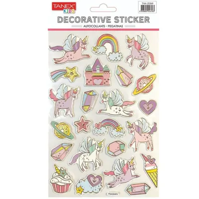 Tanex Yaldızlı Unicorn Serisi Puffy Etiketi Tnx-25369