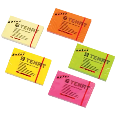 Temat Yapışkanlı Not Kağıt 50x75 MM Fosforlu Yeşil 11074