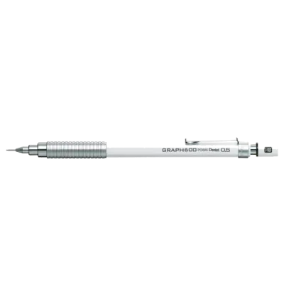 Pentel Çizim Kalemi Graph 600 0.5 MM Beyaz PG605-W