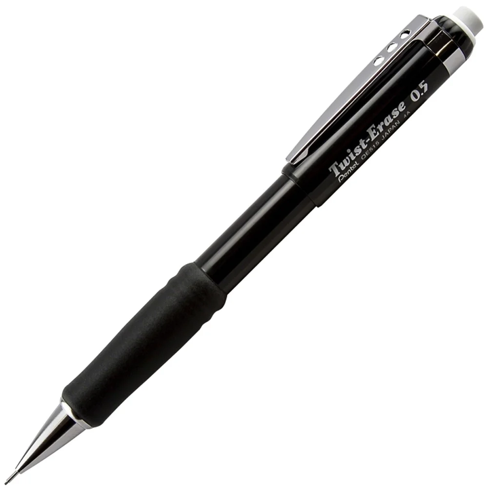 Pentel Versatil Kalem Twıst Metal Klipsli Büyük Boy Silgili 0.5 MM QE515-AX