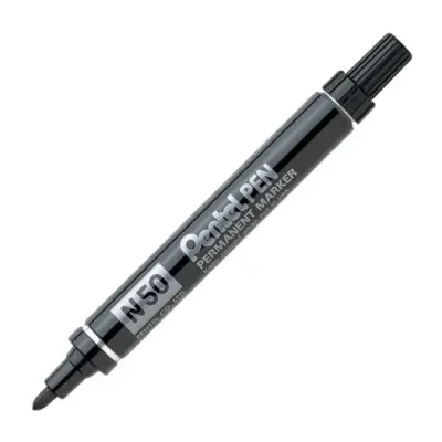 Pentel Permanent Markör - Yuvarlak Uç, Metal Gövde