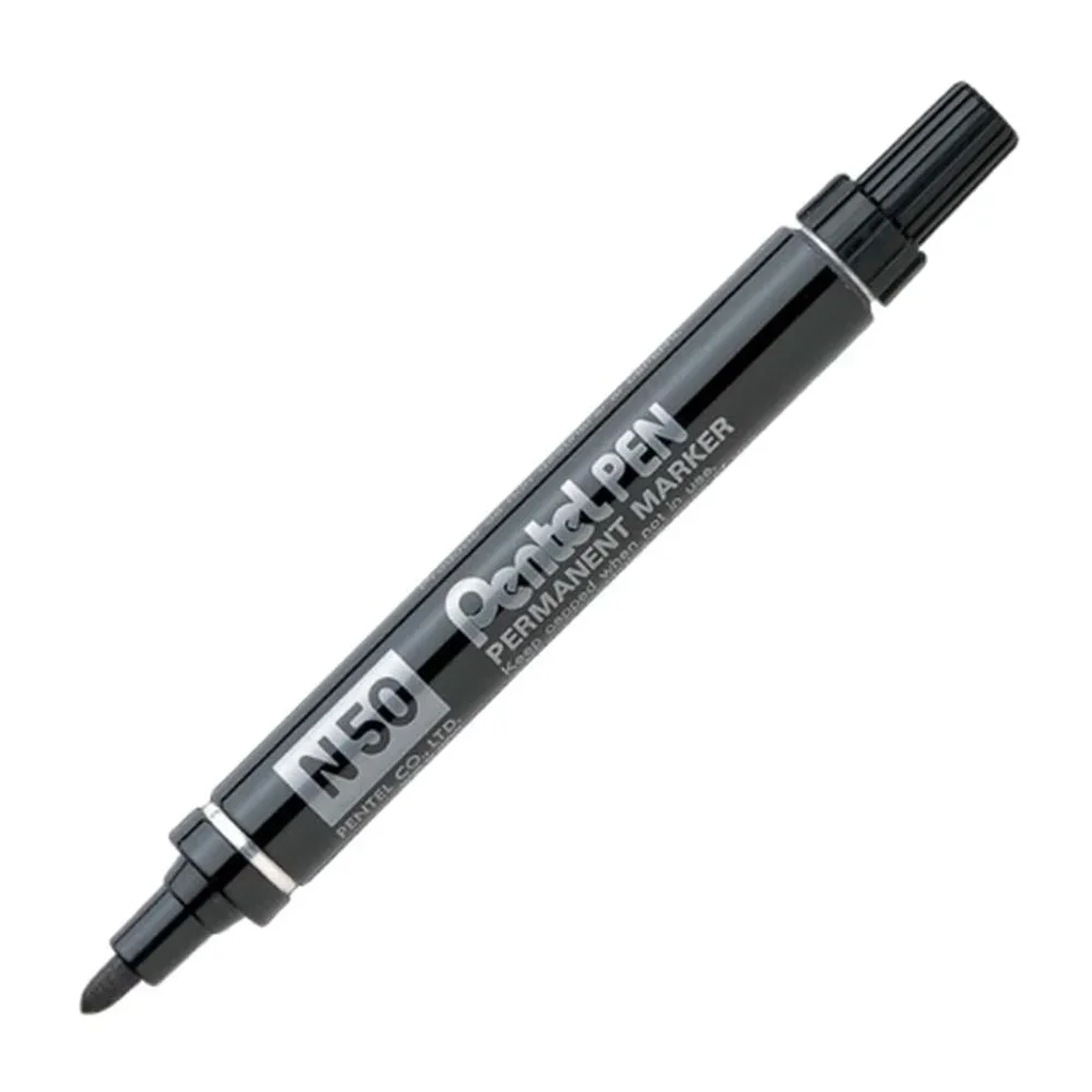 Pentel Permanent Markör - Yuvarlak Uç, Metal Gövde