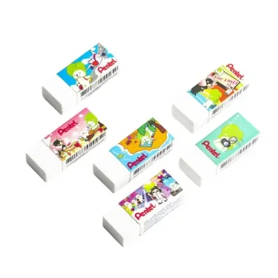 Pentel Hi-Polymer Silgi - Küçük Boy - Karikatür Desenli ZEH-05PTP