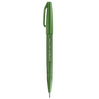 Pentel Brush Sing Fırça Uçlu Kalem Olive Green SES15C-D2X