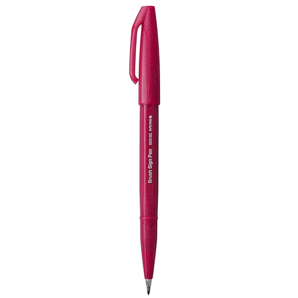 Pentel Brush Sing Fırça Uçlu Kalem Burgundy SES15C-B2X