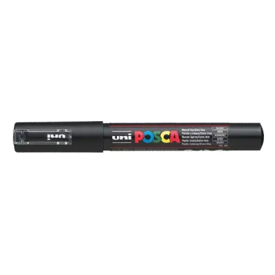 Uni-Ball Markör Boyama Posca Su Bazlı Poster 0.7 MM Siyah PC-1M