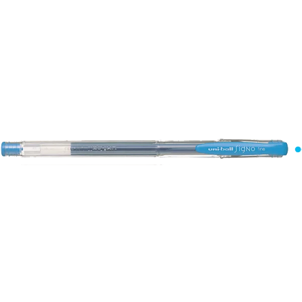 Uni-Ball Roller Kalem Signo Fine Jel Bilye Uç 0.7 MM Açık Mavi UM-100