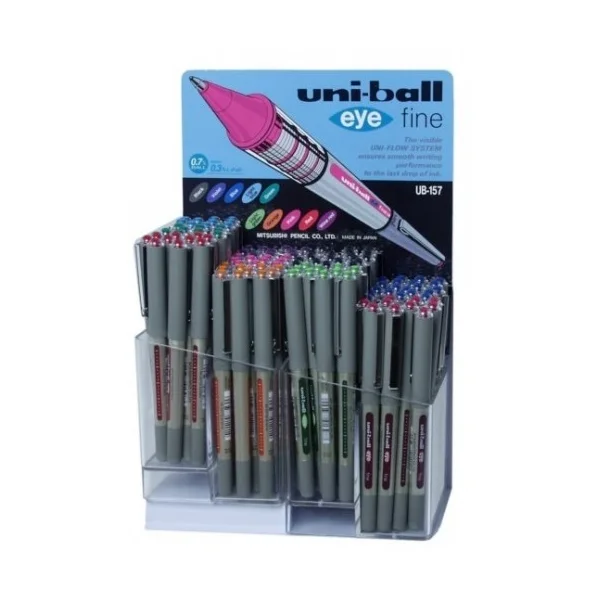 Uni-Ball Roller Kalem Eye Fine Bilye Uç 0.7 MM 120 Li Karışık Renk UB-157